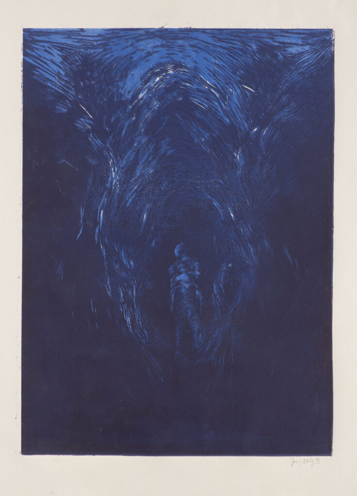 Bez názvu, 1993, barevný lept s akvatintou, papír 36,5 x 26,4 cm