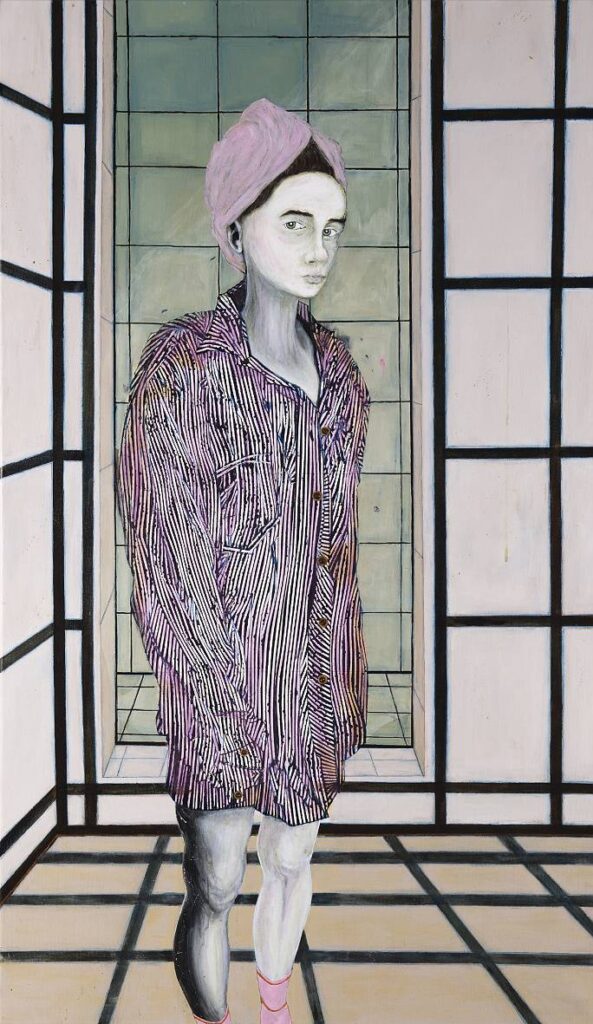 K.O.šile, 2018, akryl na plátně, 140 x 80 cm