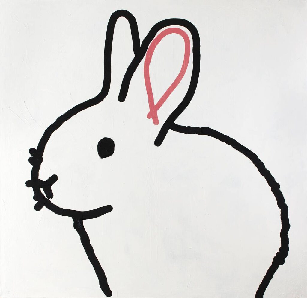 Velký králíček, 2016, olej na plátně, 200 x 200 cm
