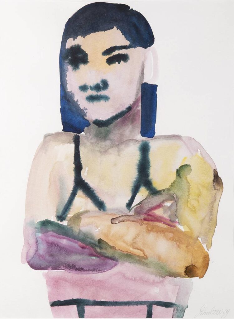 Thai Girl, 2018, akvarel, papír, 40 x 30 cm