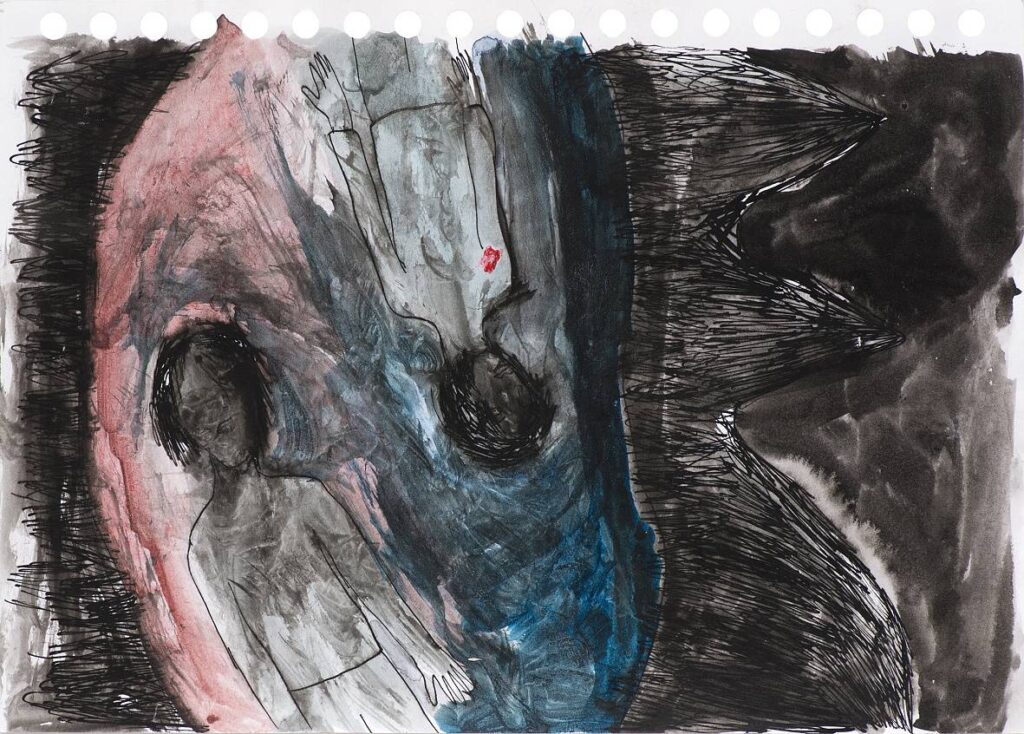 Soubor 11-ti akvarelů, 2015, akvarel, tuš, papír, 18 x 25,5 cm