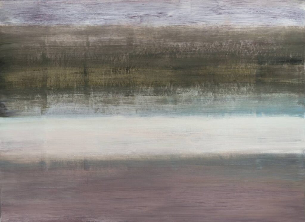 Série Po kraji, č. l, 2017, syntetická barva na mahagonové desce, 156 x 216 cm