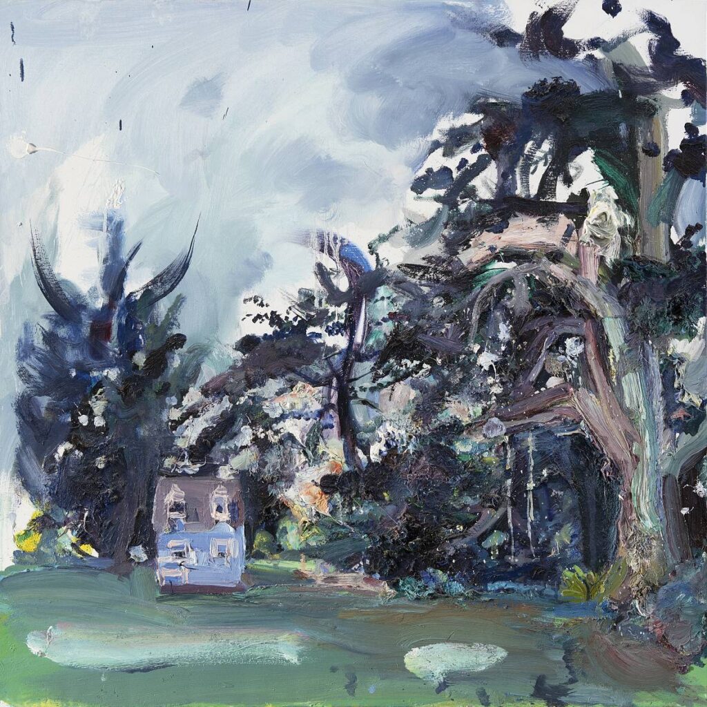 Modrý domek - Bretagne, 2012, olej na plátně, 90 x 90 cm